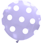 Cattex 32" Round Lilac Polka Dots Latex Balloon – (1 Piece)