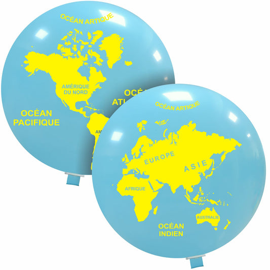Cattex 35" Giant Globe French Latex Balloon – (1 Piece)