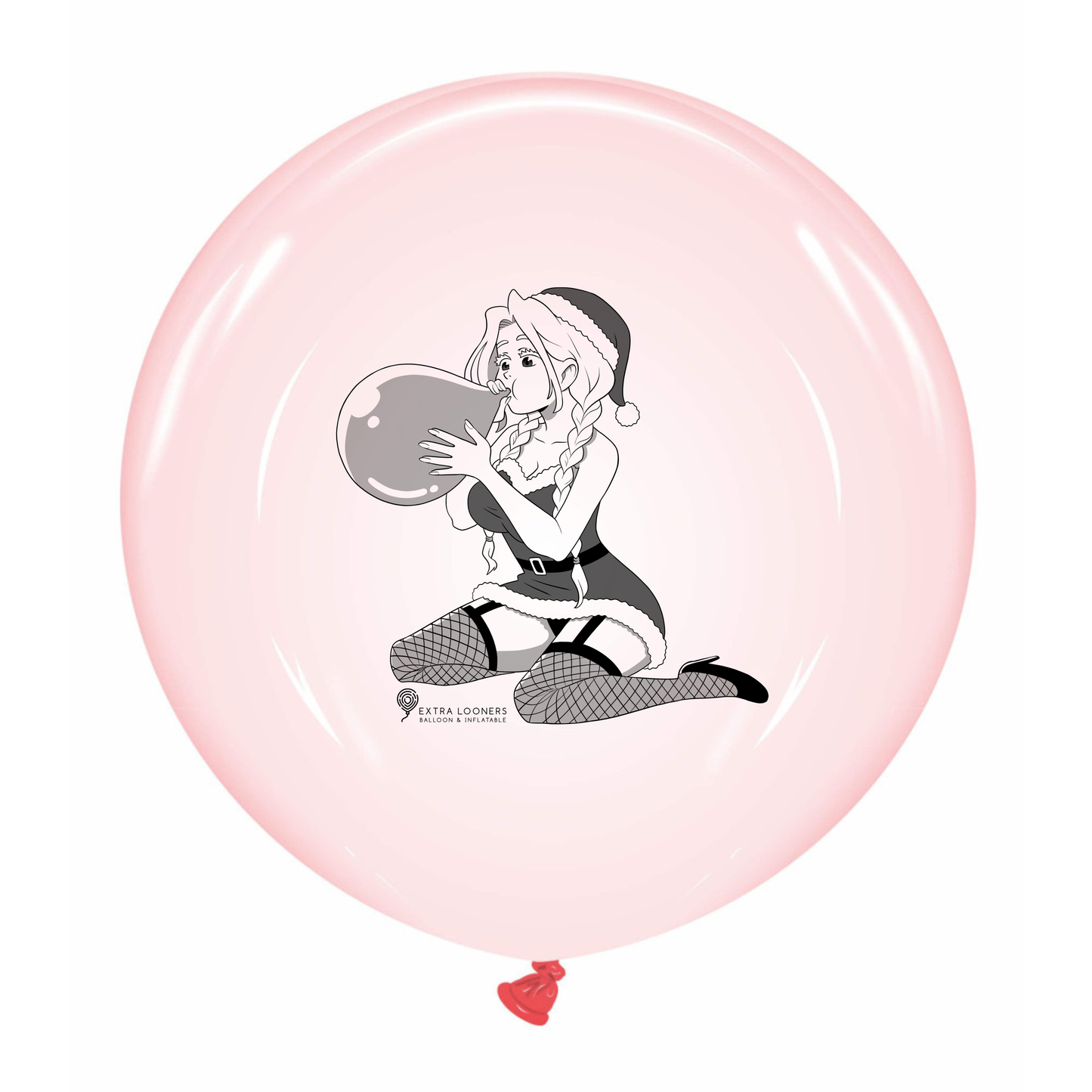 Cattex 24" Soap Red & Crystal Red Premium Latex Balloons – Christmas Edition (Pack of 6)