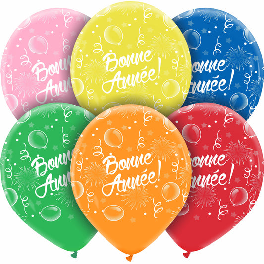 Cattex 12" Bonne Année Party Premium 20 PCS Balloons