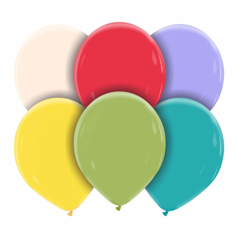 Cattex 12" Assorted Premium Latex Balloons – (Pack of 15)
