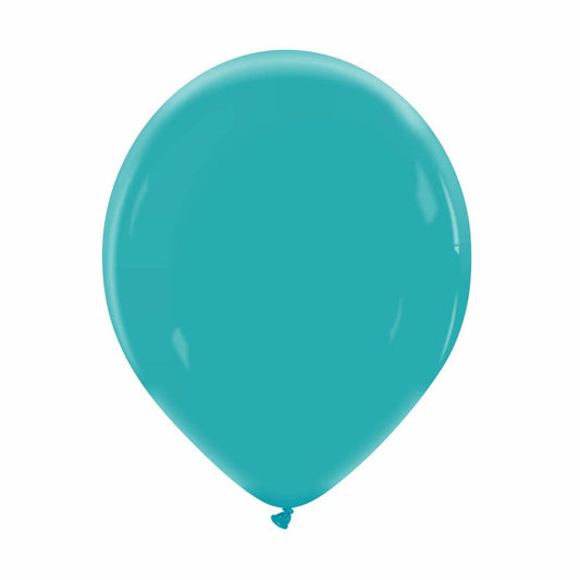 Cattex 12" Peacock Blue Premium Latex Balloons – (Pack of 15)