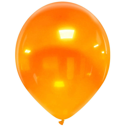 Cattex 14" Crystal Orange Premium Latex Balloons – (Pack of 10)