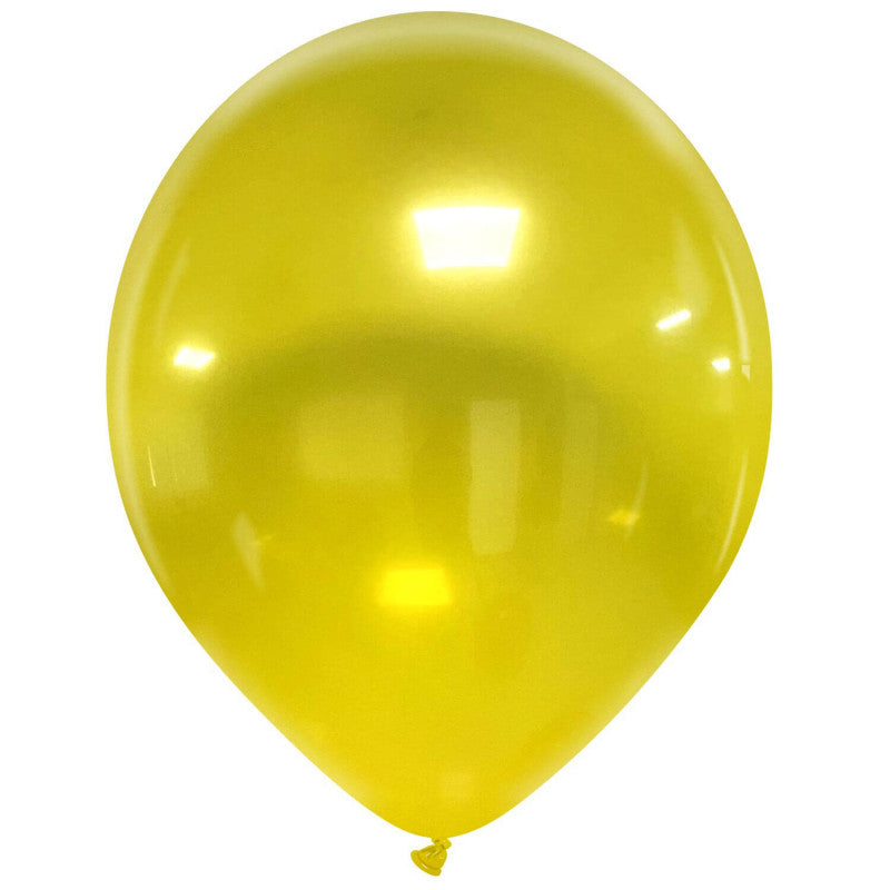 Cattex 14" Crystal Yellow Premium Latex Balloons – (Pack of 10)