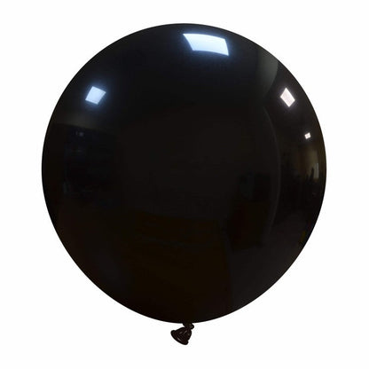 Cattex 19" Round Black Latex Balloons – (Pack of 10)