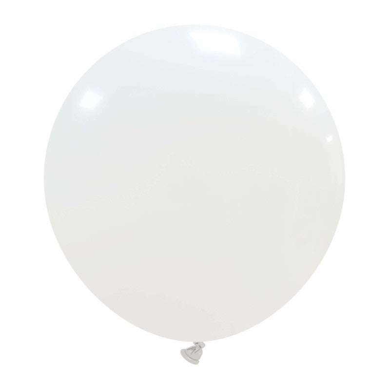 Cattex 19" Round White Latex Balloons – (Pack of 25)