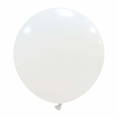 Cattex 19" Round White Latex Balloons – (Pack of 25)