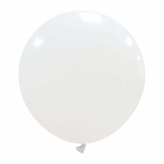 Cattex 19" Round White Latex Balloons – (Pack of 10)