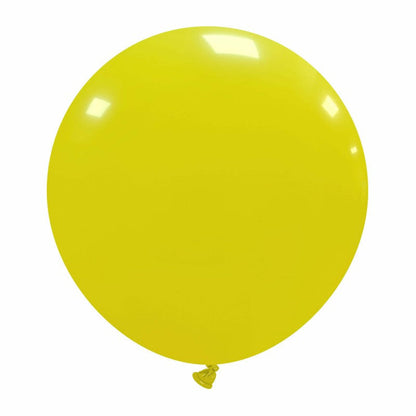 Cattex 19" Round Yellow Latex Balloons – (Pack of 10)