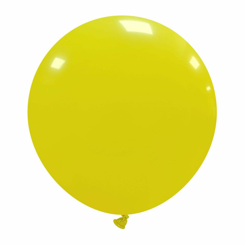 Cattex 19" Round Yellow Latex Balloons – (Pack of 25)