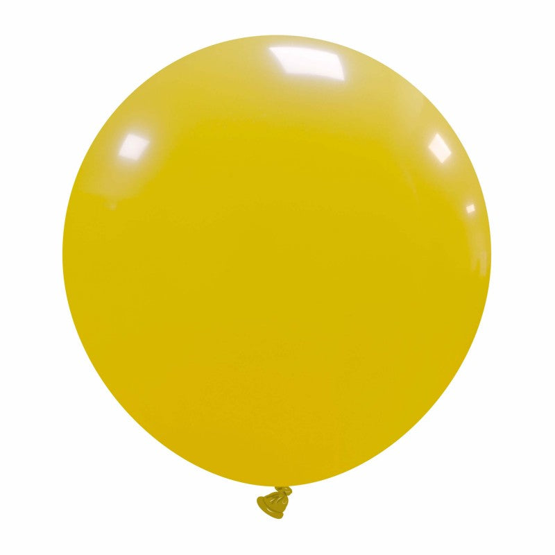 Cattex 19" Round Dark Yellow Latex Balloons – (Pack of 10)