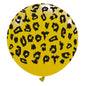 Cattex 32" Round Dark Yellow Leopard Latex Balloon – (1 Piece)