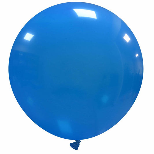 Cattex 34" Round Blue Latex Balloon – (1 Piece)