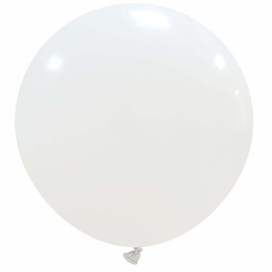 Cattex 34" Round White Latex Balloon – (1 Piece)