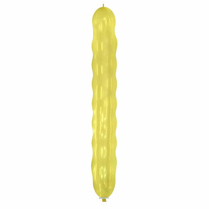 Cattex 94" Spiral Giant Crystal Yellow Latex Balloon – (1 Piece)