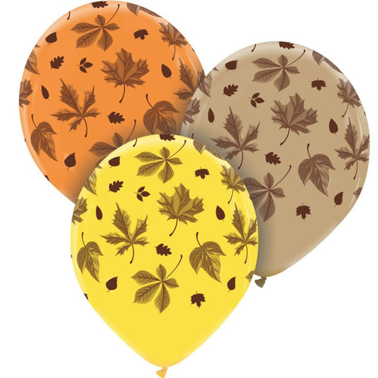 Cattex Premium 12" Autumn Leaves 10 PCS Balloons