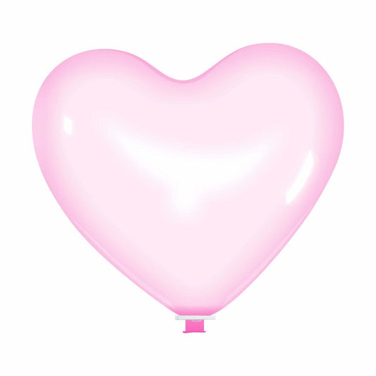 Cattex 35" Heart Crystal Fuchsia Latex Balloon – (1 Piece)