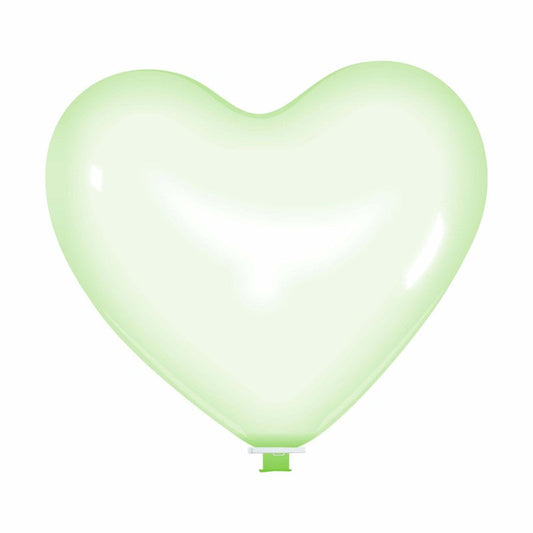 Cattex 35" Heart Crystal Green Latex Balloon – (1 Piece)