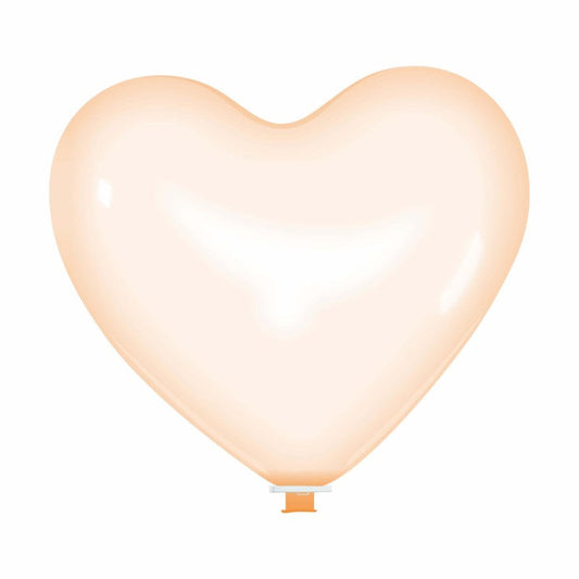Cattex 35" Heart Crystal Orange Latex Balloon – (1 Piece)