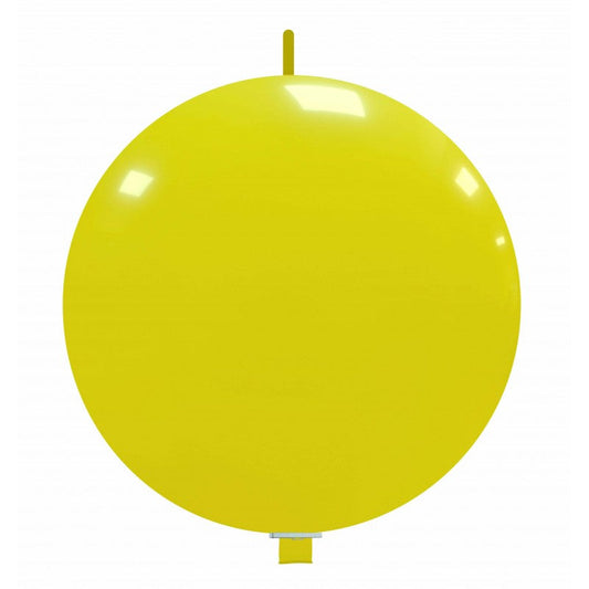 Cattex 32" Interlocking Yellow Latex Balloon – (1 Piece)