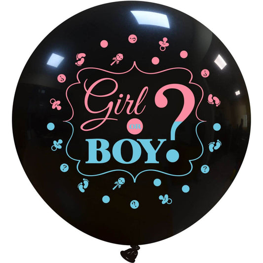 Cattex 40" Round Boy Or Girl Latex Balloon – (1 Piece)