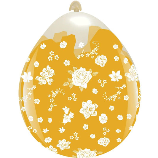 Cattex 18" Flowers Stuffing Latex Balloons – (Pack of 10)