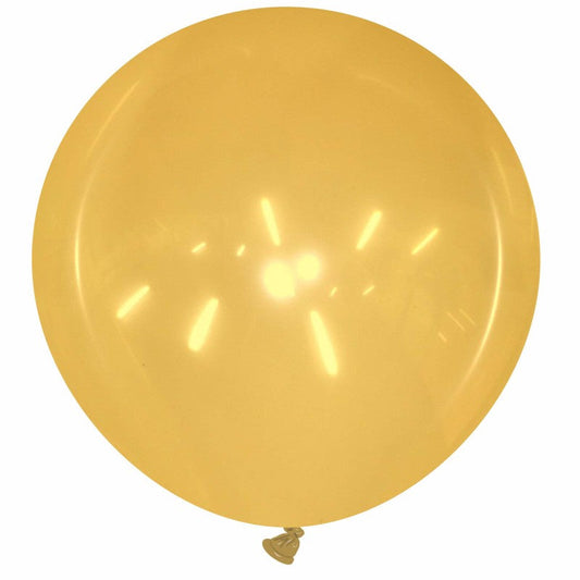 Cattex 34" Round Crystal Orange Latex Balloon – (1 Piece)