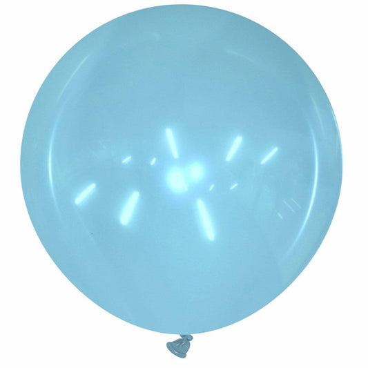 Cattex 34" Round Crystal Blue Latex Balloon – (1 Piece)