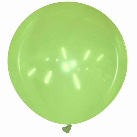 Cattex 34" Round Crystal Green Latex Balloon – (1 Piece)
