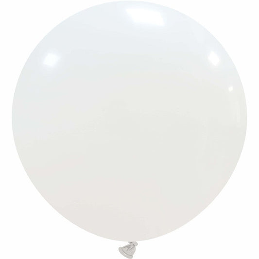 Cattex 40" Round White Latex Balloon – (1 Piece)