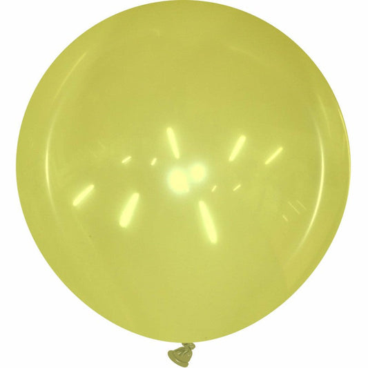 Cattex 40" Round Crystal Yellow Latex Balloon – (1 Piece)