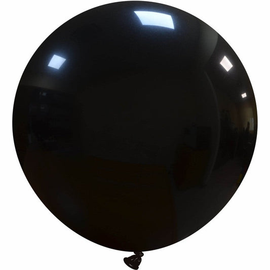 Cattex 40" Round Black Latex Balloon – (1 Piece)