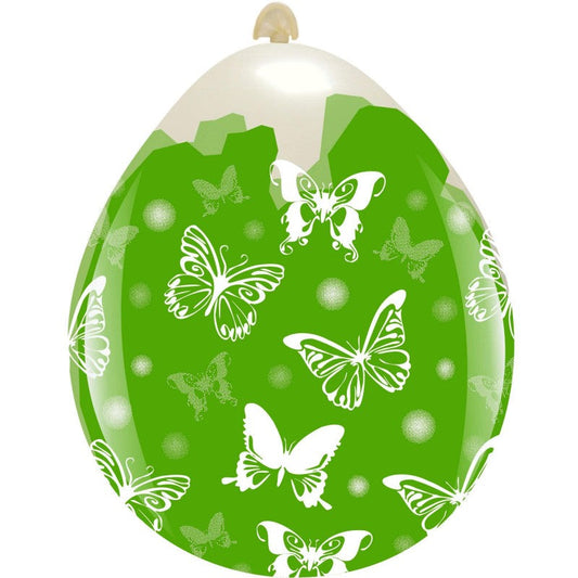 Cattex 18" Big Butterflies Stuffing Latex Balloons – (Pack of 10)