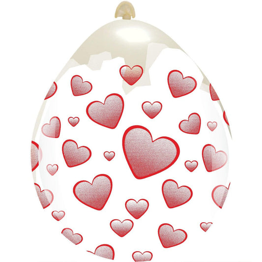Cattex 18" Big Hearts Stuffing Latex Balloons – (Pack of 10)
