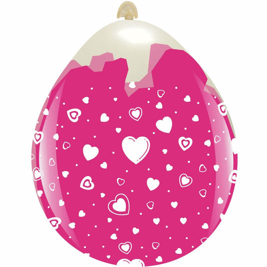 Cattex 18" Hearts Stuffing Latex Balloons – (Pack of 10)