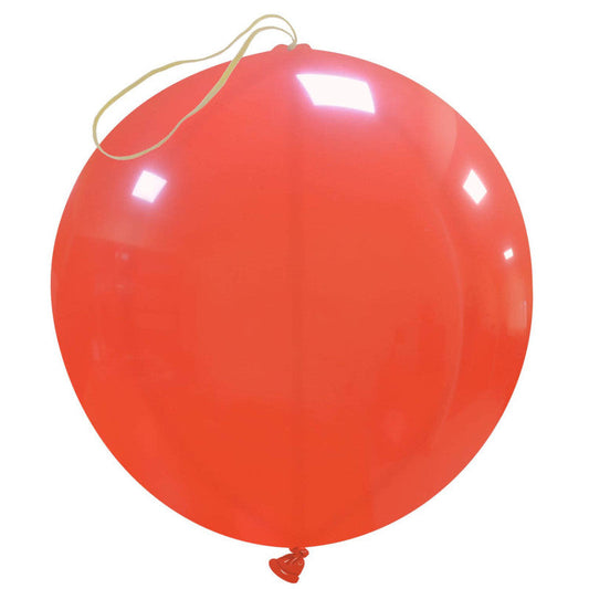 Cattex 18" Punch Ball Red Latex Balloons – (Pack of 10)