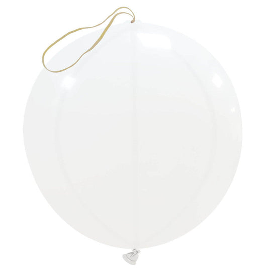 Cattex 18" Punch Ball White Latex Balloons – (Pack of 10)
