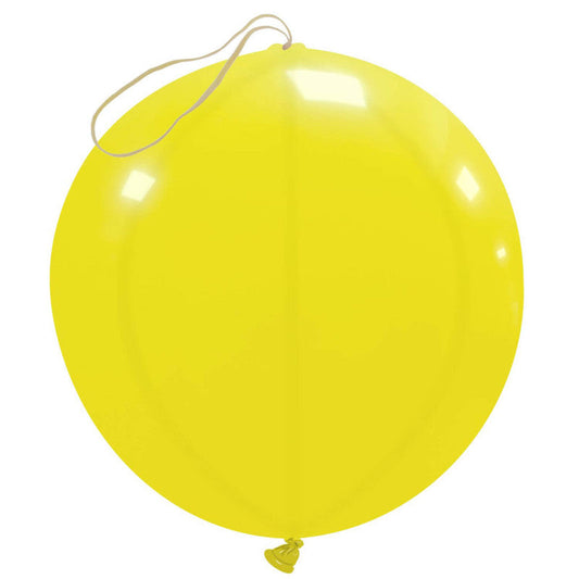 Cattex 18" Punch Ball Yellow Latex Balloons – (Pack of 10)