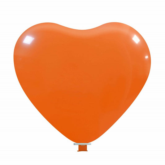 Cattex 55" Heart Orange Latex Balloon – (1 Piece)