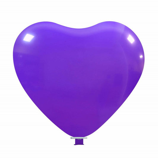 Cattex 55" Heart Purple Latex Balloon – (1 Piece)